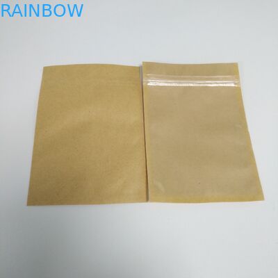 Bolsitas de té de Brown Kraft que empaquetan la impresión Ziplock plana de Mylar el 12*17.5cm Customed