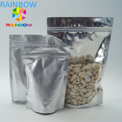 El papel de aluminio al por mayor de la categoría alimenticia se levanta el bolso Ziplock con la ventana delantera clara para las semillas/el empaquetado de los frutos secos