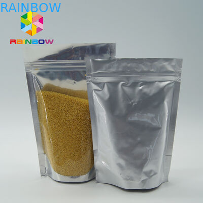 El papel de aluminio al por mayor de la categoría alimenticia se levanta el bolso Ziplock con la ventana delantera clara para las semillas/el empaquetado de los frutos secos