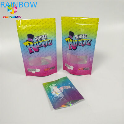 La aduana imprimió el bolso material laminado Doypack Ziplock que se puede volver a sellar de Runtz de la prueba del olor para el empaquetado del caramelo de CBD