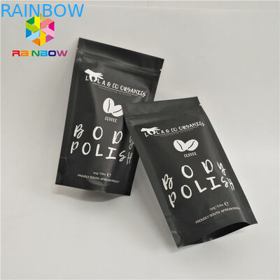 los bolsos de café laminados cremallera palstic claramente blancos se levantan la bolsa con las muescas ziplock del rasgón que empaquetan para 500g 1kg 3kg