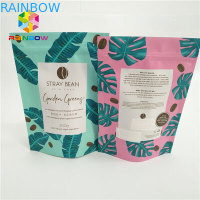 Las bolsas de plástico se levantan el runtz impreso aduana de la comida del café del bolso de la bolsa de la cremallera que empaqueta la humedad brillante mate