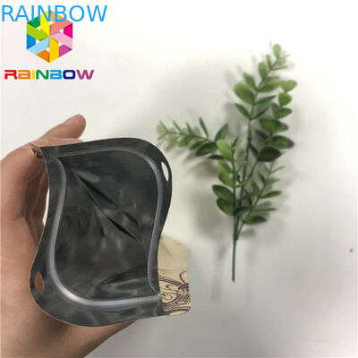 Impresión ULTRAVIOLETA tres bolsas de papel selladas lado del arte de la cremallera para el embalaje de la barra de chocolate