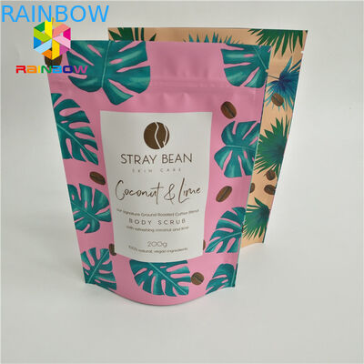 El bolso laminado de la cremallera de los bas de la hoja se levanta venta caliente plástica impresa aduana de empaquetado de las bolsas del café de las bolsas de plástico de la bolsa