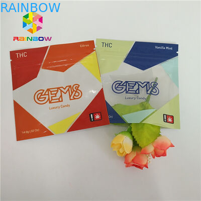 Incienso herbario que se puede volver a sellar que empaqueta el lado de la bolsa plástica 3 sellado con las muescas del rasgón de la cremallera