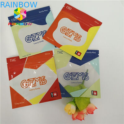 Incienso herbario que se puede volver a sellar que empaqueta el lado de la bolsa plástica 3 sellado con las muescas del rasgón de la cremallera