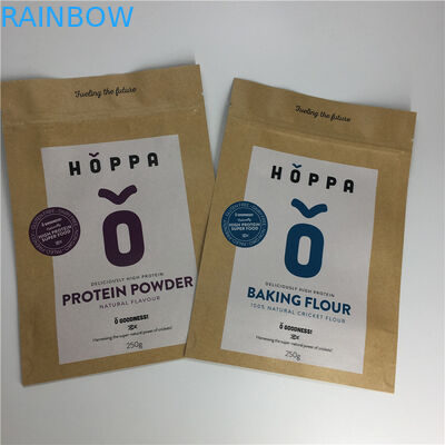 Brown Kraft Paperstand encima del grueso del micrón de las bolsas 120-140 para las especias del polvo