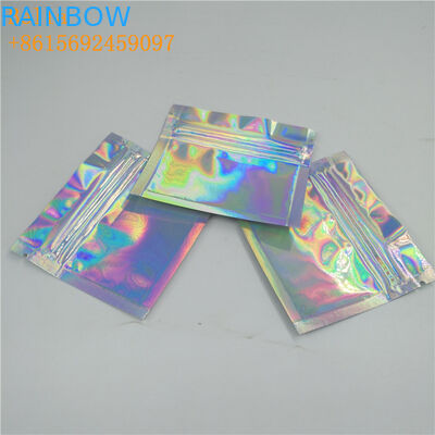 El mini lado 3 selló aduana Ziplock de la bolsa de Mylar del bolso olográfico del maquillaje impreso