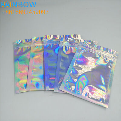 El mini lado 3 selló aduana Ziplock de la bolsa de Mylar del bolso olográfico del maquillaje impreso