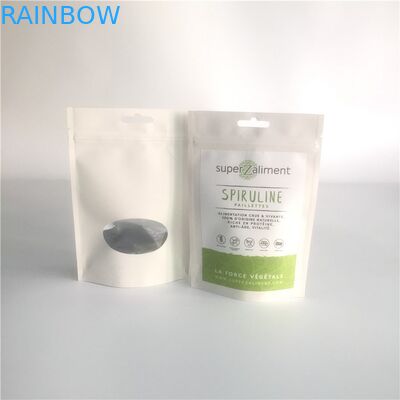 El papel de Kraft de la categoría alimenticia se levanta la etiqueta de empaquetado del tirón de la bolsa con la buena cremallera de la sellabilidad