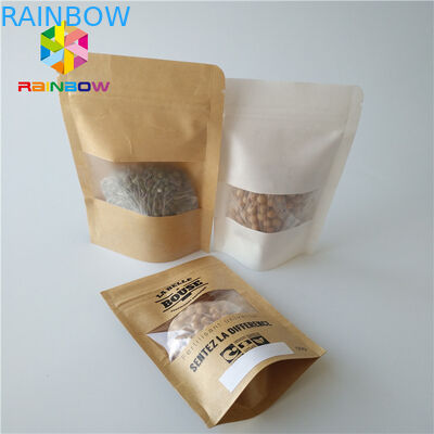 Levántese la bolsa de plástico transparente de empaquetado de la cerradura de la cremallera de los bolsos de los snacks transparente con la ventana