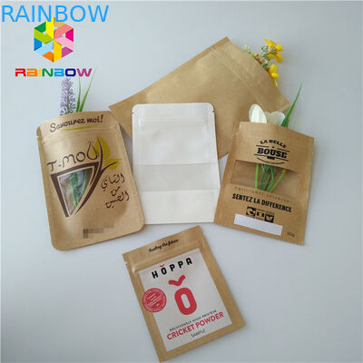 Levántese la bolsa de plástico transparente de empaquetado de la cerradura de la cremallera de los bolsos de los snacks transparente con la ventana