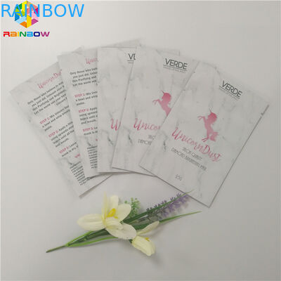 Final superficial impreso brillante de empaquetado cosmético del papel de aluminio del bolso de la máscara facial