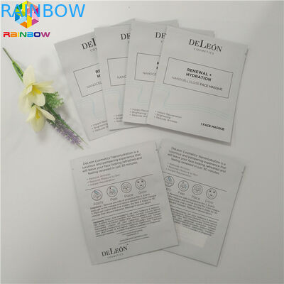 Paquete facial de empaquetado cosmético plástico de la máscara del sello de los lados del embalaje 3 del bolso del papel de aluminio