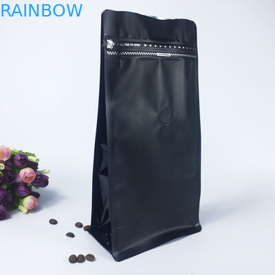 Bolsas plásticas que se puede volver a sellar de Matt que empaquetan la parte inferior plana alineada de la cerradura de la cremallera con la válvula