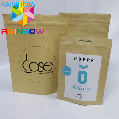 Las malas hierbas del café se levantan el papel impreso aduana de los bolsos de la bolsa que empaqueta el papel de Kraft