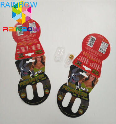 agujero doble de empaquetado lenticular de la caja de tarjeta de papel de la marca del Burro 3d solo incluyendo la botella