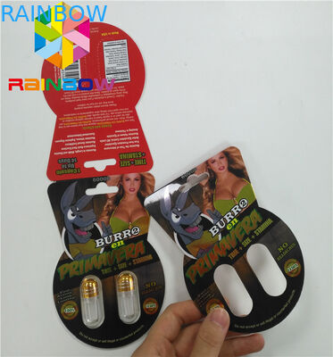 Caja masculina de empaquetado del aumento del sexo Burro2 6000 del Burro 30000 de la ampolla plástica normal del tamaño