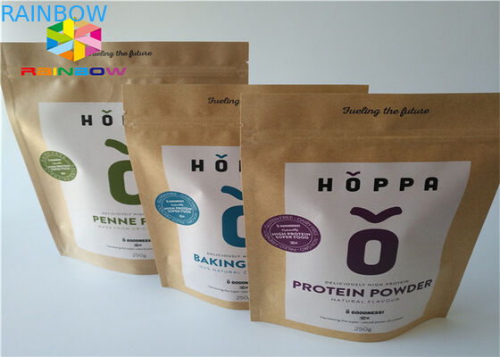 La ventana clara modificó el papel reciclado las bolsas de papel de Brown para requisitos particulares Kraft para hacer compras