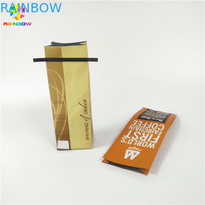 Bolsitas de té de la parte inferior plana que empaquetan el Ziplock que se puede volver a sellar para el polvo de la proteína/del café