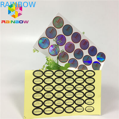 Etiqueta engomada de encargo del vinilo de la etiqueta de la ropa de la seguridad de los alimentos de las películas a prueba de agua del acondicionamiento