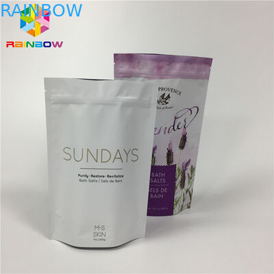 El papel de aluminio mate laminado se levanta los bolsos de la bolsa de la cremallera para el paquete seco de la comida