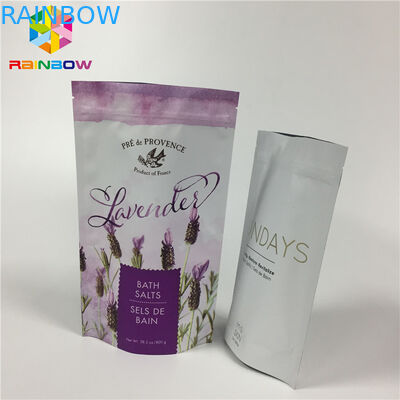El papel de aluminio mate laminado se levanta los bolsos de la bolsa de la cremallera para el paquete seco de la comida