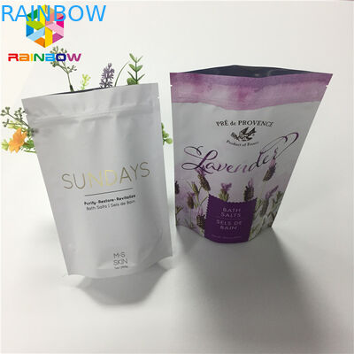 El papel de aluminio mate laminado se levanta los bolsos de la bolsa de la cremallera para el paquete seco de la comida