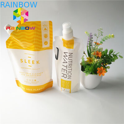 bolsa plástica del canalón 5oz/7oz que empaqueta el bolso transparente de la bebida de la energía reciclable