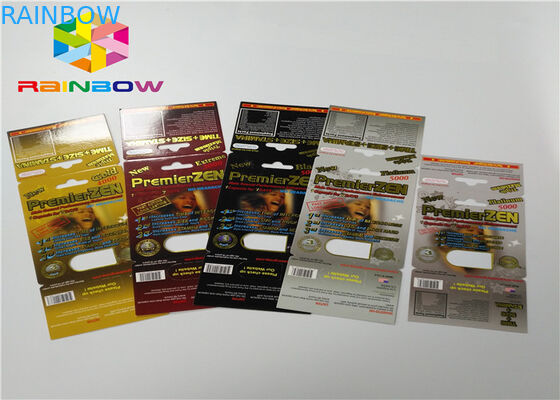 Embalaje masculino de las píldoras 3d del aumento de la botella de la ampolla de la tarjeta plástica del parte movible de tarjetas/de la caja de presentación