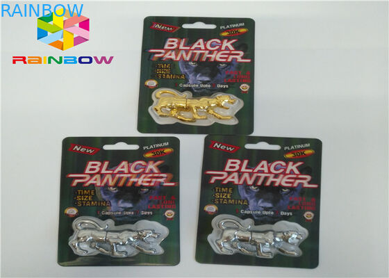 Paquete de ampolla masculino de las píldoras del aumento que empaqueta la tarjeta de la ampolla del rinoceronte 3D para el paquete de las cápsulas