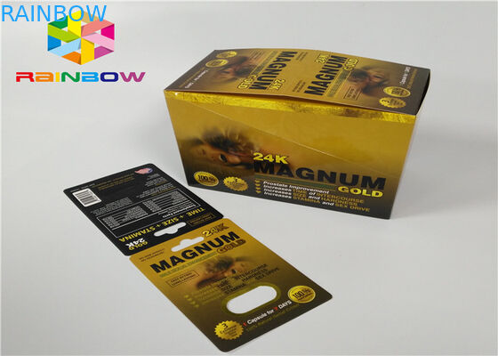 Paquete de ampolla masculino de las píldoras del aumento que empaqueta la tarjeta de la ampolla del rinoceronte 3D para el paquete de las cápsulas