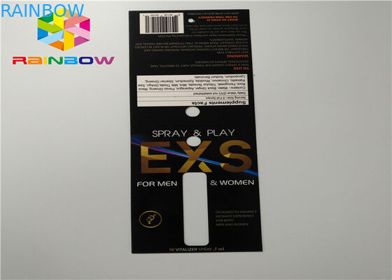 Tarjeta de papel de empaquetado plegable de empaquetado del espray de la diapositiva de la tarjeta de encargo de la ampolla con el agujero