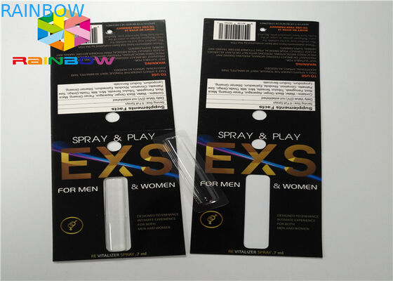 Tarjeta de papel de empaquetado plegable de empaquetado del espray de la diapositiva de la tarjeta de encargo de la ampolla con el agujero