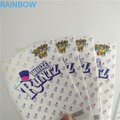 Impresión blanca modificada para requisitos particulares del fotograbado de las etiquetas engomadas del papel de Runtz Mylar del plástico de embalar imprimible de las etiquetas