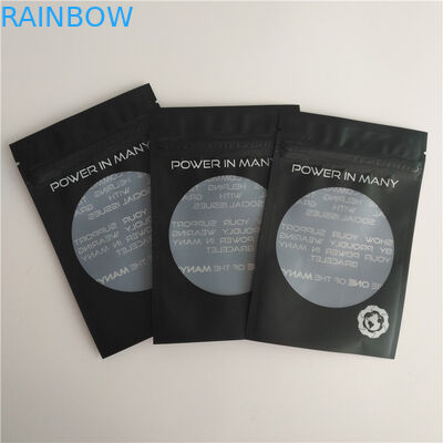 Bolsas de encargo de empaquetado de la pulsera de los pendientes del bolso de la cerradura de la cremallera del logotipo de los bolsos del sellado caliente brillante