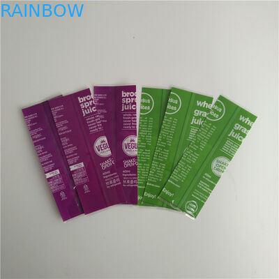 La funda a todo color del encogimiento de la impresión etiqueta la categoría alimenticia material plástico para la botella