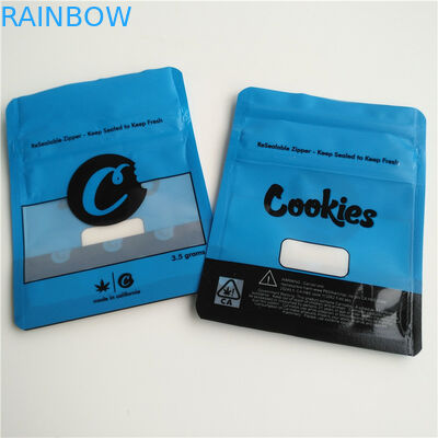 Tamaño modificado para requisitos particulares ANIMAL DOMÉSTICO de empaquetado del papel de aluminio de Runtz del incienso herbario Ziplock del bolso