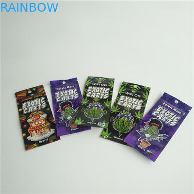 La hoja de encargo imprimió el cartucho de la pluma de los bolsos 1ml Vape del Ziplock que empaquetaba con la ventana