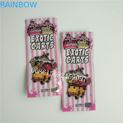 La hoja de encargo imprimió el cartucho de la pluma de los bolsos 1ml Vape del Ziplock que empaquetaba con la ventana