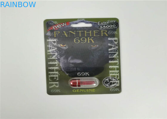 Resbale las píldoras masculinas de empaquetado del aumento de la tarjeta de la ampolla que embalan el embalaje de la píldora 3d del sexo