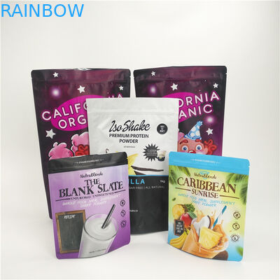 La aduana imprimió el paquete de empaquetado de leche en polvo de papel de aluminio de los bolsos de los snacks con la cremallera