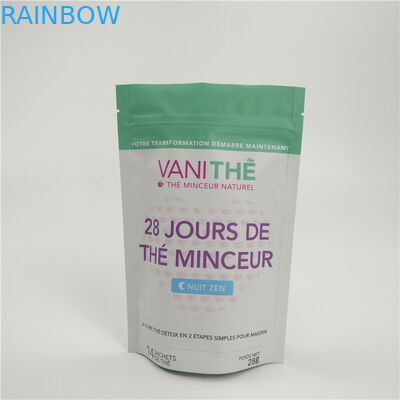 La aduana imprimió el paquete de empaquetado de leche en polvo de papel de aluminio de los bolsos de los snacks con la cremallera