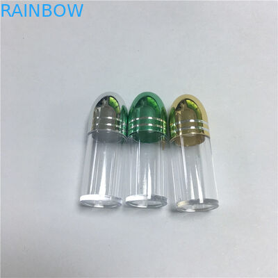 Material plástico colorido del ABS del arte del grabado del envase de la cápsula del casquillo del metal de las botellas de píldora