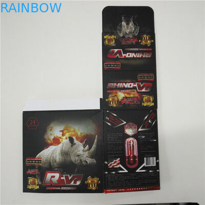 Caja de presentación de empaquetado de la tarjeta de píldora del ABS de las botellas de la ampolla plástica material del rinoceronte 12