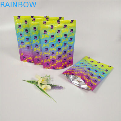 La aduana doble de la cremallera imprimió coloca para arriba bolsas laminó la superficie brillante de los bolsos del papel de aluminio