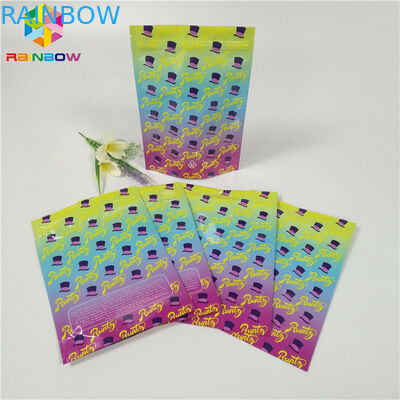 Superficie brillante de empaquetado de empaquetado de los bolsos de la mala hierba de la prueba del olor de la bolsa de la hoja de la aduana 1oz 3.5g