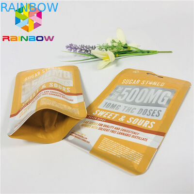 Plásticos reutilizables se levantan los bolsos Matt de la bolsa de la cremallera acabado con la ventana clara delantera