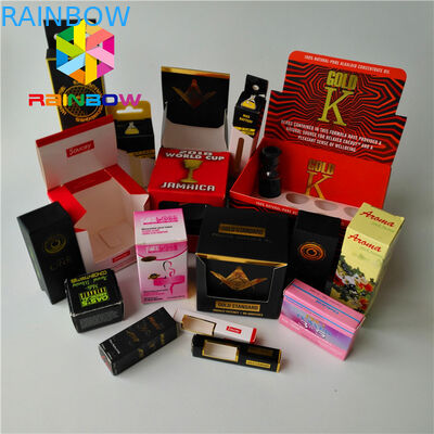 La caja de empaquetado Moq bajo 1oz de impresión de encargo de la botella de aceite esencial de CBD 2 onzas recicló el papel de la tarjeta