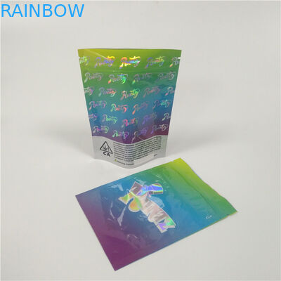 El empaquetado de la bolsa del papel de aluminio de la prueba del niño se levanta el bolso para el caramelo gomoso de la marijuana